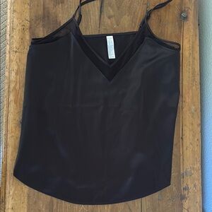 Spanx Black Satin Camisole Top
